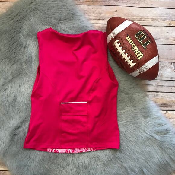 Champion C9 Womens Tank Top Size Medium Pink White Graphic Running Activewear - Picture 5 of 7